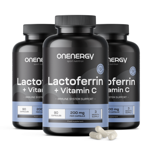 3x Laktoferin 200 mg, dohromady 270 kapslí