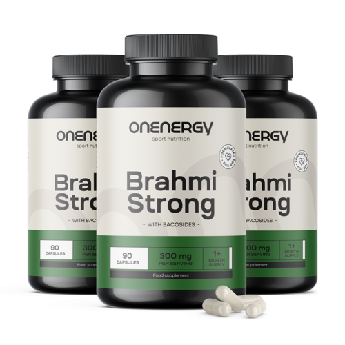 3x Brahmi Strong, dohromady 270 kapslí