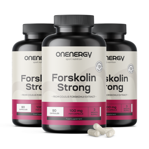 3x Forskolin Strong 100 mg, dohromady 270 kapslí