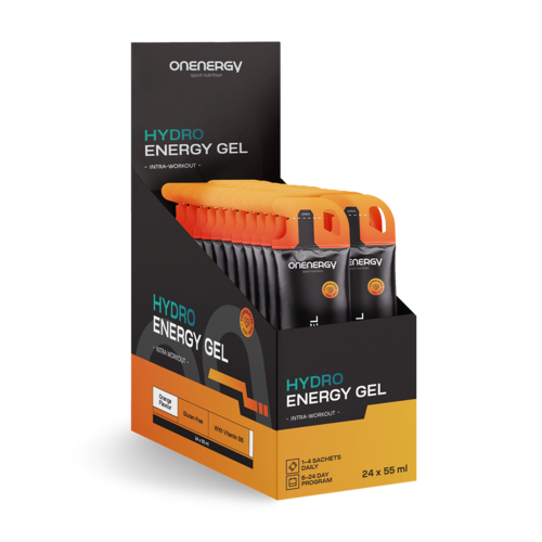Hydro energetický gel – pomeranč, 24 x 55 ml