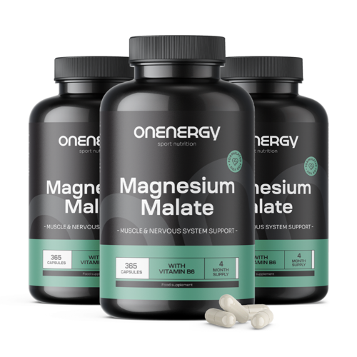 3x Magnézium malát 2000 mg, dohromady 1095 kapslí