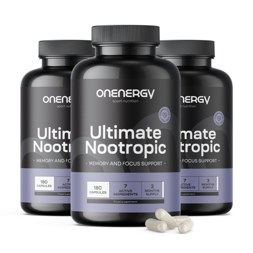 3x Ultimate Nootropic – komplex pro podporu kognitivních funkcí, dohromady 540 kapslí