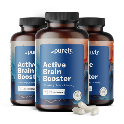 3x Active Brain Booster - podpora kognitivních funkcí, dohromady 360 kapslí
