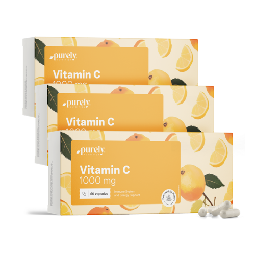 3x Vitamín C 1000 mg, dohromady 180 kapslí