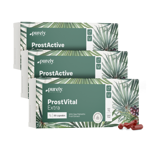 3x ProstVital Extra – s výtažkem serenoy plazivé 320 mg, dohromady 180 kapslí