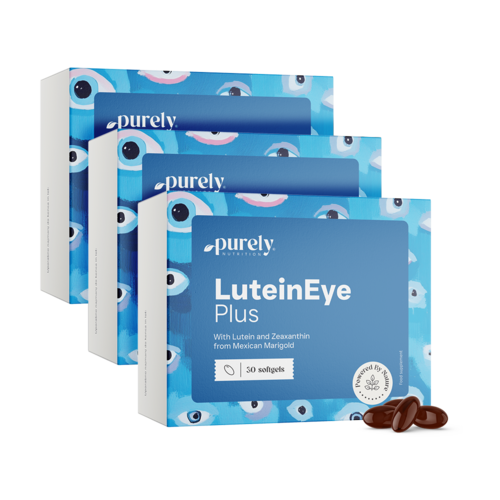 3x LuteinEye Plus – komplex s luteinem a zeaxanthinem, dohromady 90 měkkých kapslí