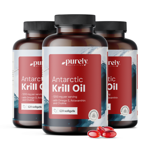 3x Krillový olej 1200 mg, dohromady 360 měkkých kapslí