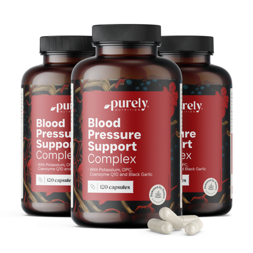 3x Blood Pressure Support Complex – komplex pro regulaci krevního tlaku, dohromady 360 kapslí