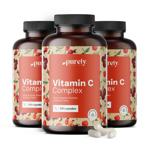 3x Vitamín C komplex – z aceroly, šípku a camu camu, dohromady 540 kapslí