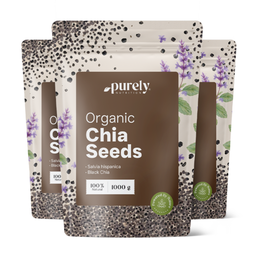 3x BIO Chia semínka, dohromady 3000 g