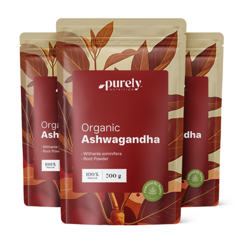 3x BIO Ašvaganda v prášku, dohromady 1500 g