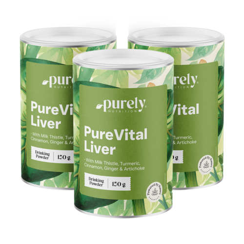 3x PureVital Liver – bylinný komplex, dohromady 450 g