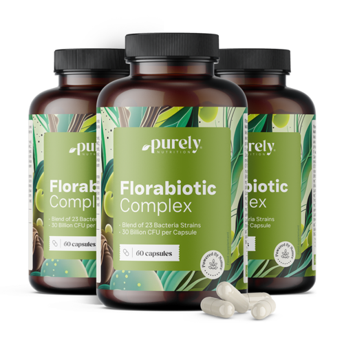 3x Florabiotic Complex – symbiotické složení s 30 miliardami CFU, dohromady 180 kapslí