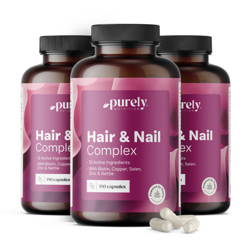 3x Hair & Nail Complex – vitamíny a minerály na vlasy a nehty, dohromady 540 kapslí