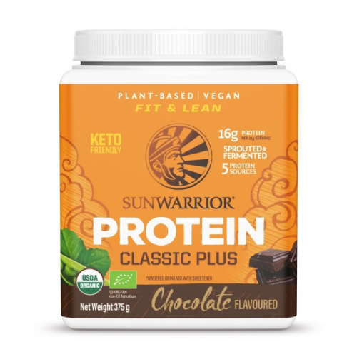 BIO Veganský protein Plus se sladidlem - čokoláda, 375 g