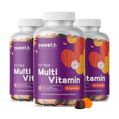 3x Multivitamíny, dohromady 450 gumových bonbonů