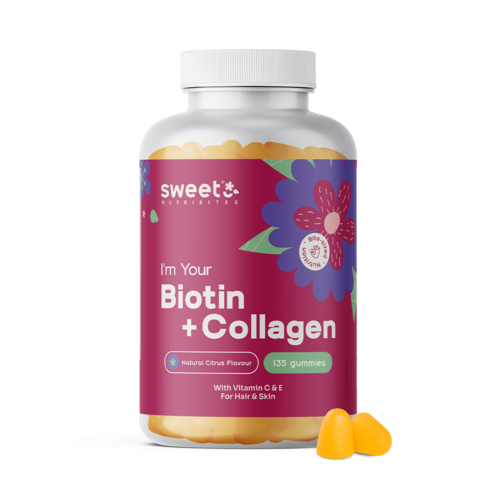 Biotin + kolagen, 135 gumových bonbonů
