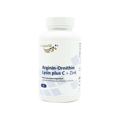 Arginin + ornitin + lizin s vitaminem C in cinkom

Arginin + ornitin + lizin s vitamínem C a zinkem