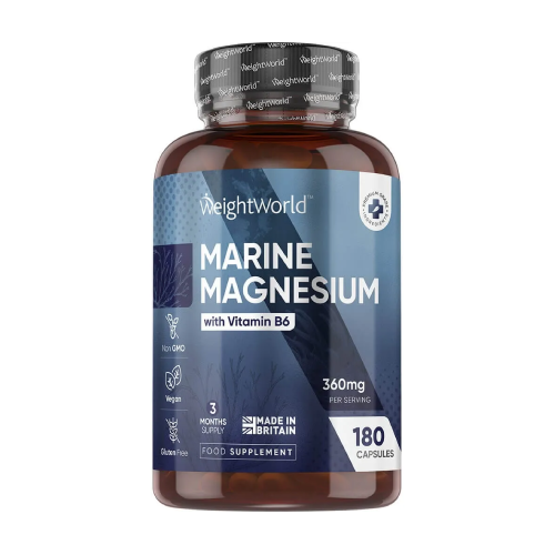 Mořské magnézium s vitamínem B6, 180 kapslí